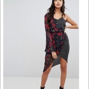 PLT light polka dot floral sleeved dress .. washed never worn.